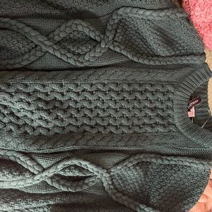 Madewell Forest Green Cable Knit Sweater